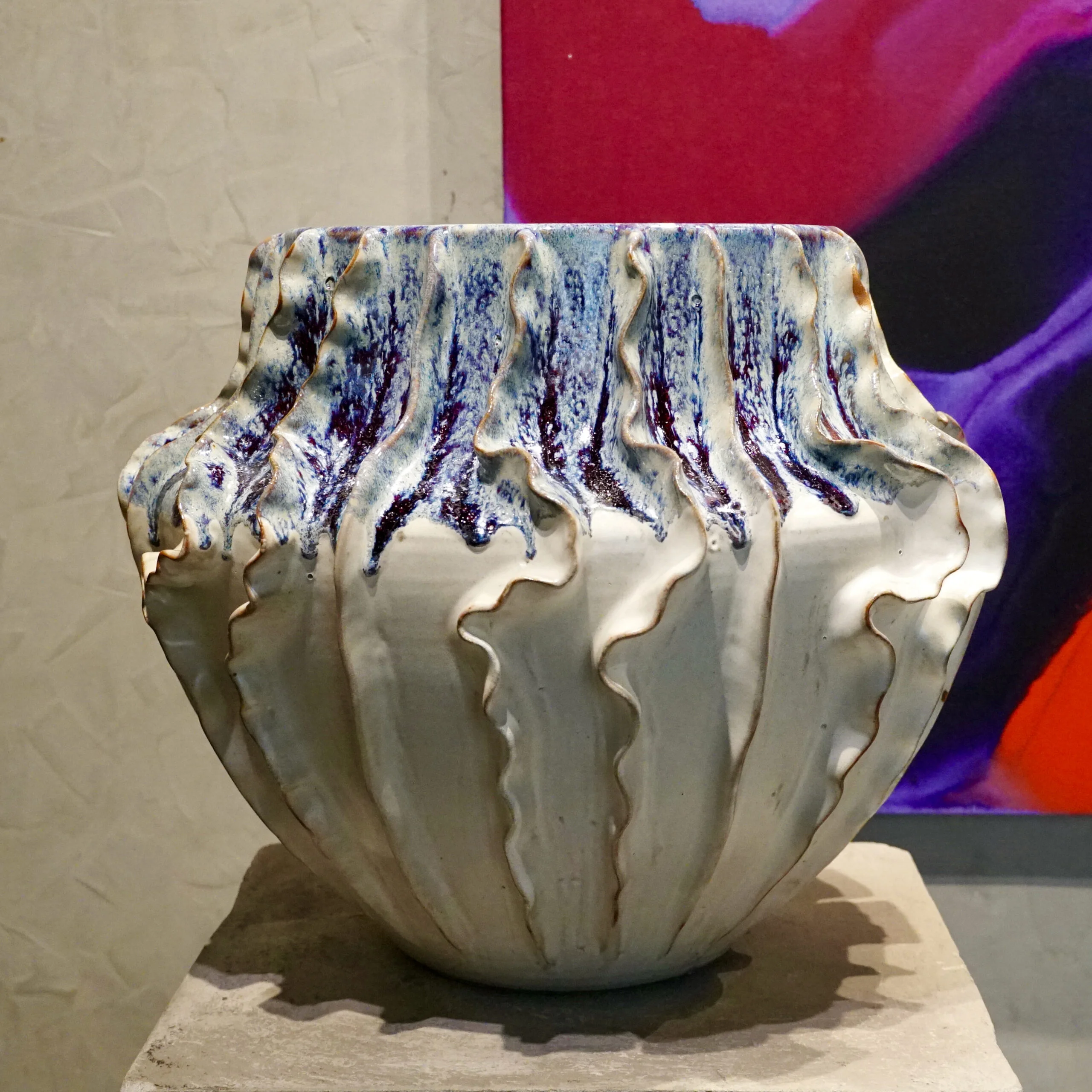 Blue and Cream Vase