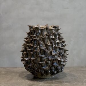 Mini Mushroom Ceramic Vase (Moss Green)