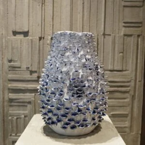 Blue and White Mushroom L