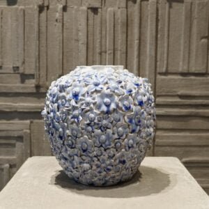 Embossed Blue Flower