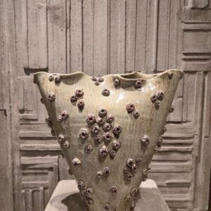 Green Celadon with Purple Coral Vase (L)