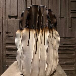 White/Brown pumpkin with gold effect