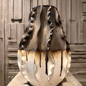 White/Brown pumpkin with gold effect (J8)