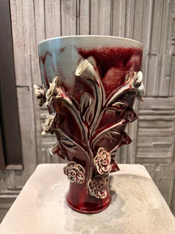 Copper Flowers Vase with Rose