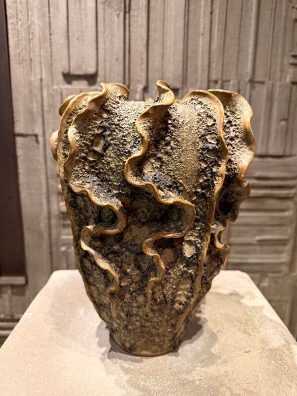 Swirl Green Pumpkin Vase