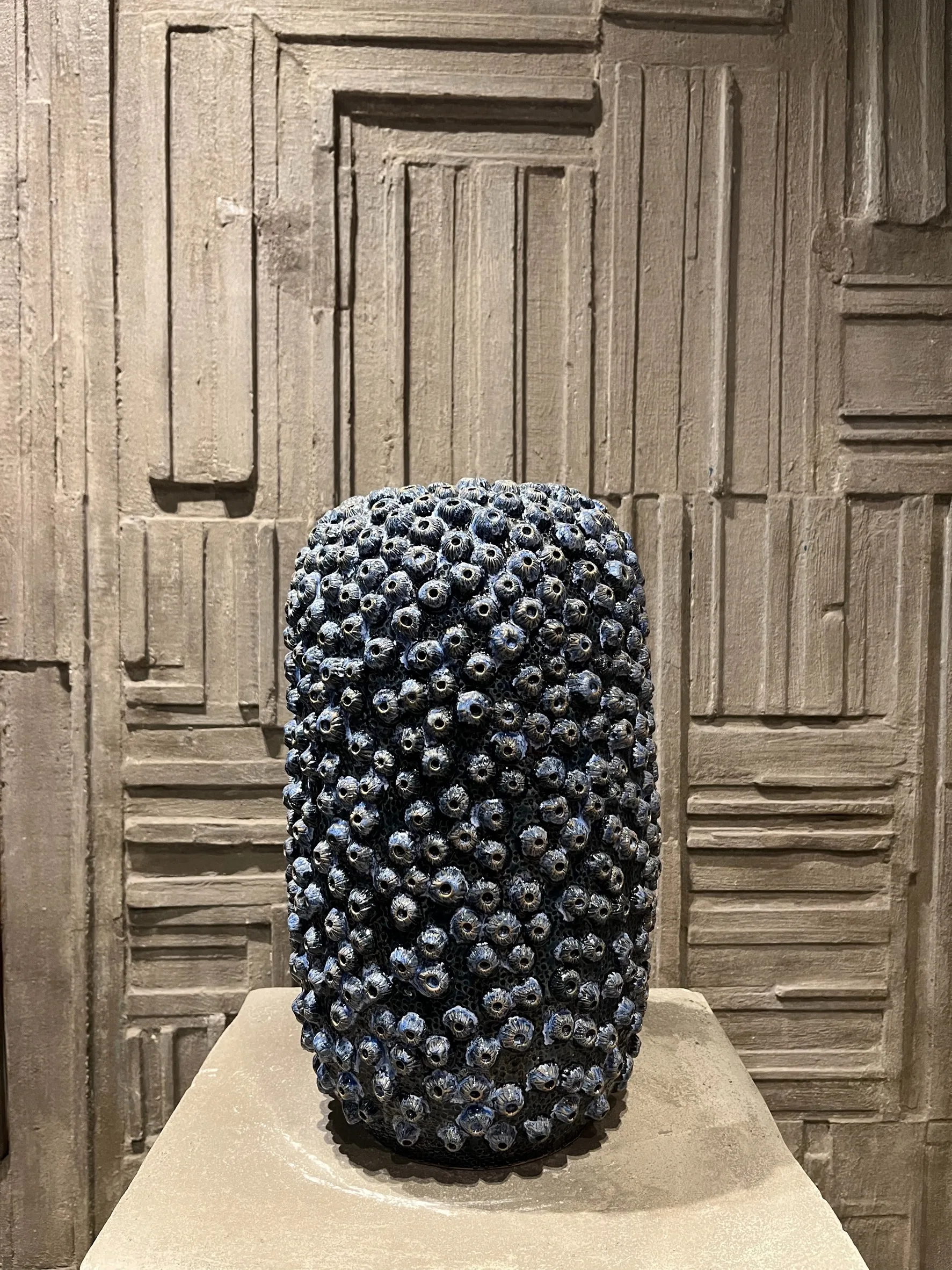 Blue barnacle vase